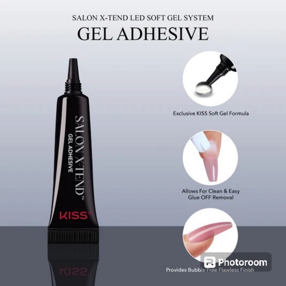 Kiss Salon X-Tend LED Gel Nails in Satellite and 2 LED Gel Adhesives Bundle - Picture 6 of 12